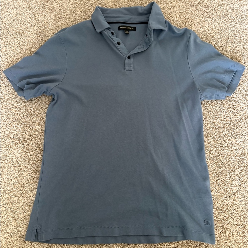 Banana Republic Slate Blue Polo Shirt